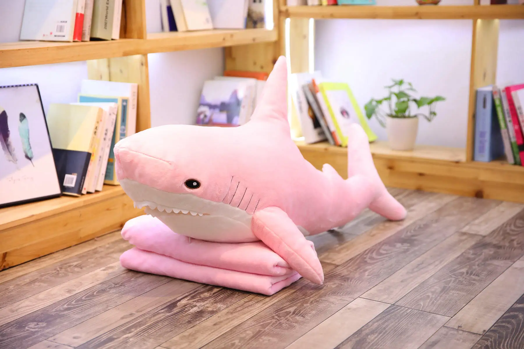5(Have blanket) 100 см плюшевые игрушки, мягкая игрушка, милая большая акула, Детская кукла, детские игрушки для мальчиков, подушка для девочек, животные, для чтения, подарки на день рождения - Цвет: 5(Have blanket)