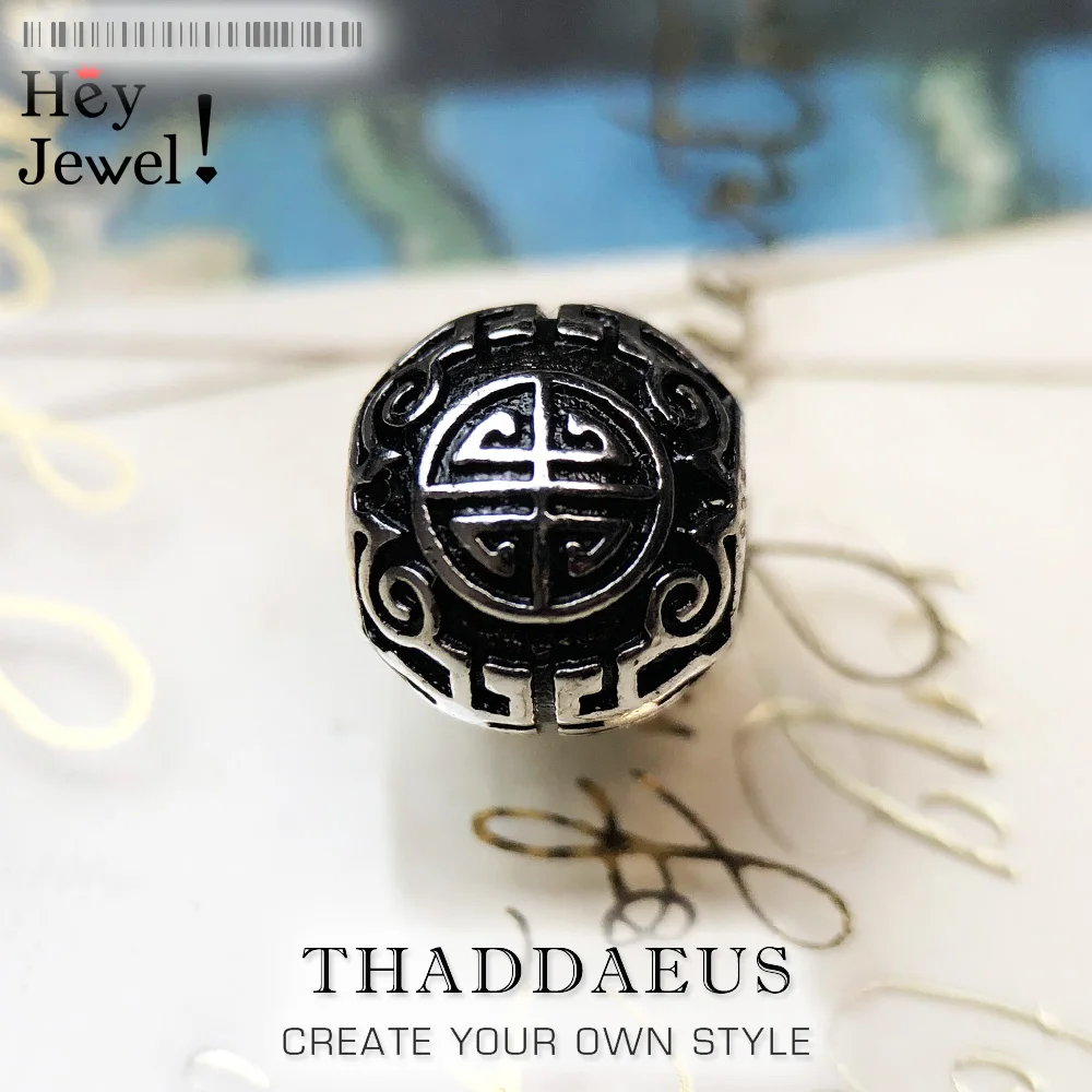 

Beads Ethno Black,2019 Silver Gift For Women Men Fits Bracelet Europe Necklace Karma Charms Great Blessing Jewelry Accessories