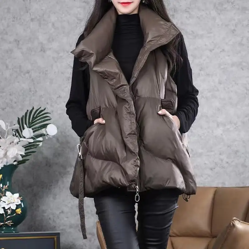 

Maternity Wear Down Jacket Women's Vest Short 2021 Winter New Style Korean Loose Lightweight Down Vest Waistcoat Jacket