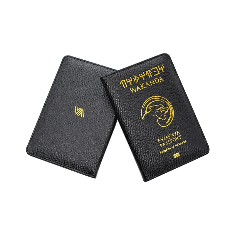 Обложка для паспорта HEQUN Wakanda унисекс RFID Блокировка мужской держатель кошелек