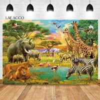 laeacco jungle animal photography backdrop tropical desert african forest safari kids birthday portrait customized background
