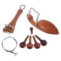 tooyful 44 violin parts accessories jujube wood chin rest tailpiece fine tuner tuning peg tailgut endpin strings kit diy
