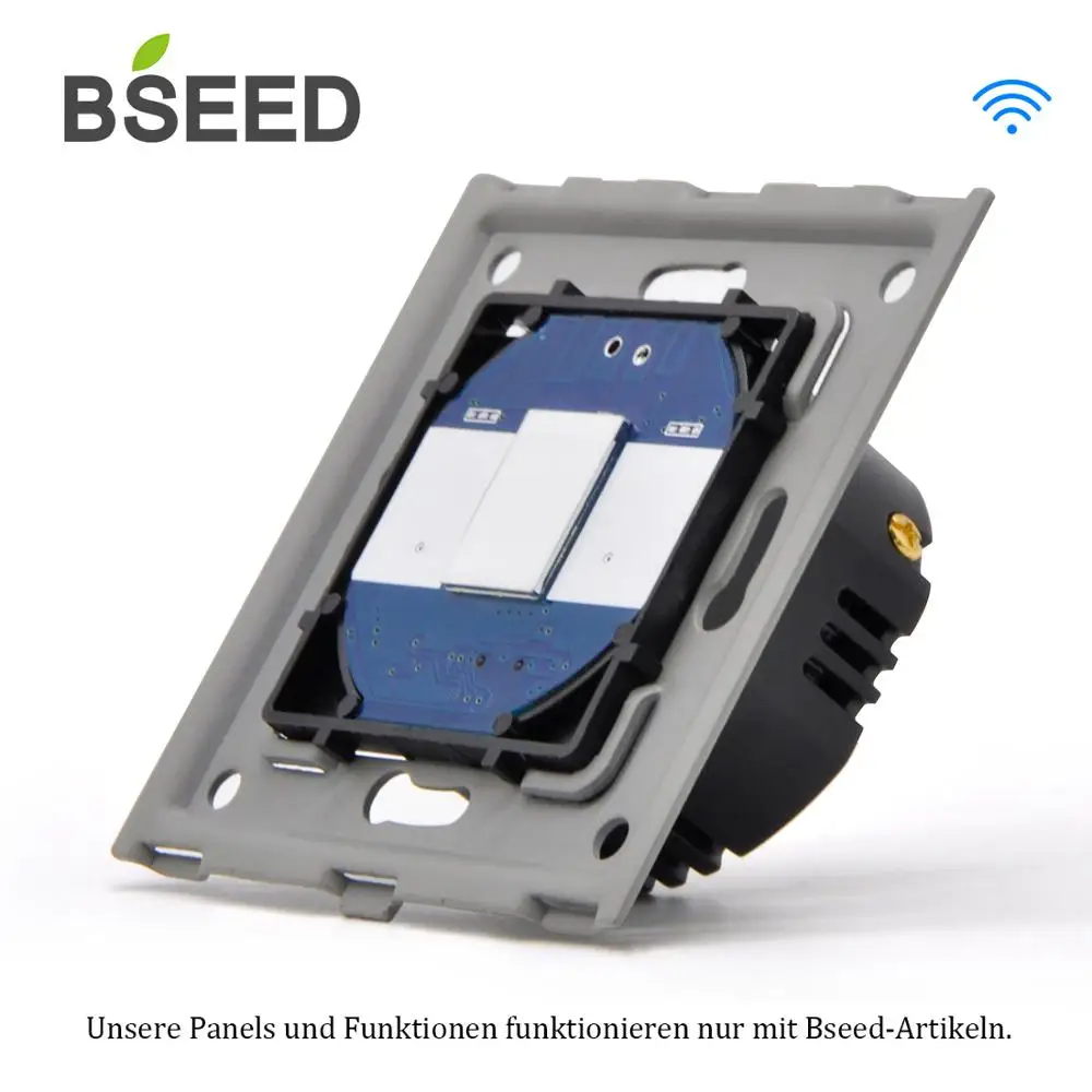 Bseed стандарт ЕС база Wi-Fi сенсорный выключатель 1 банда 2 банды 3 банды AC 110~ 240 В переключатель управления без стеклянной панели
