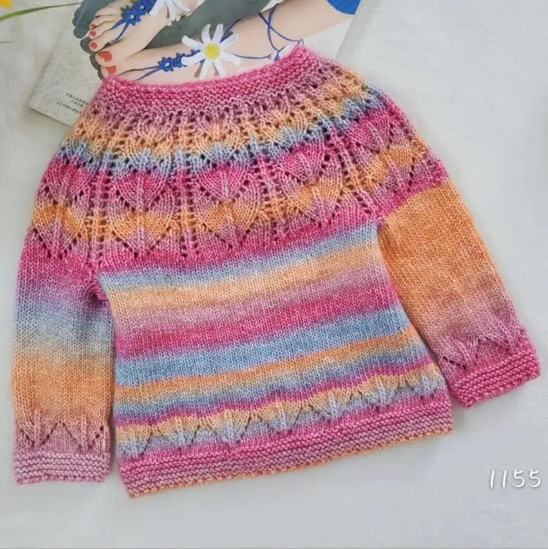 Мягкая шерстяная/хлопковая пряжа 1 шт. 280 м радужные градиентные цвета DIY Детская