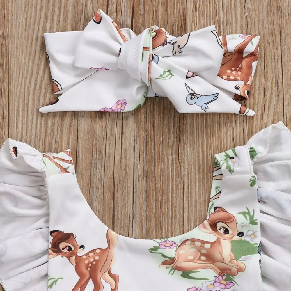 

Fashion New Toddler Infant Baby Girls Deer Ruffles Romper Jumpsuit Clothes Outfits Ifant Toddler Newborn Outfits Set Hot Sale