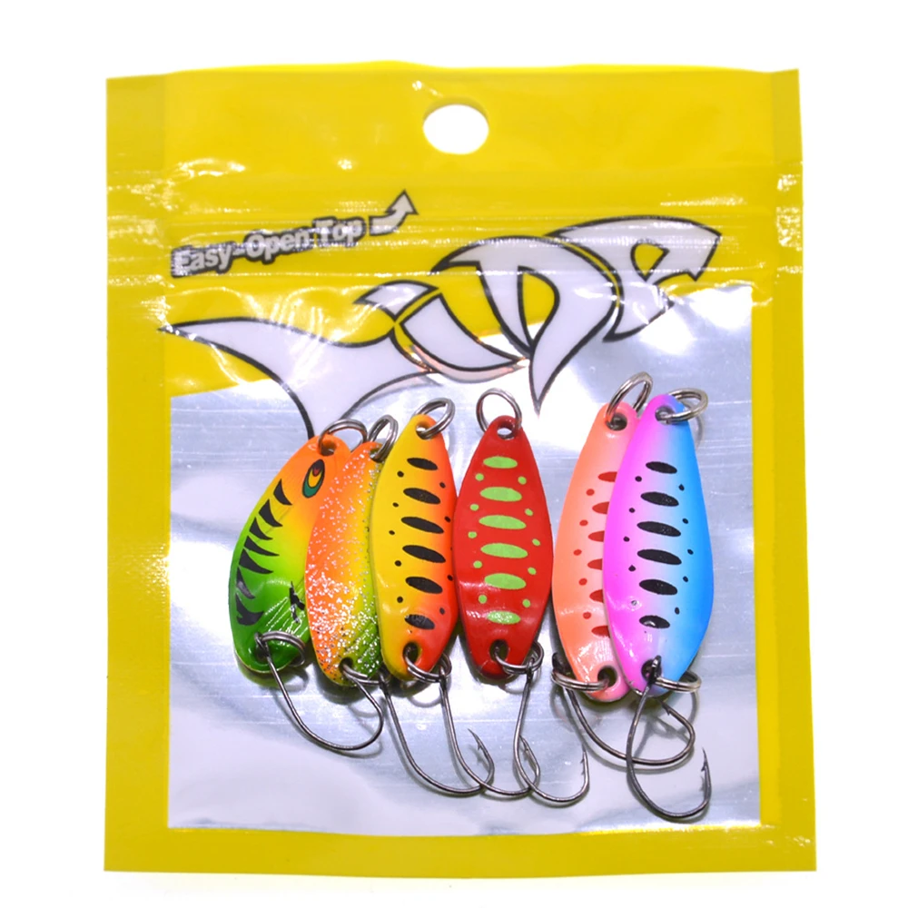 Olta 6 шт./компл. форель ложка Рыбалка Искусственные Блестки для карпа рыболовные