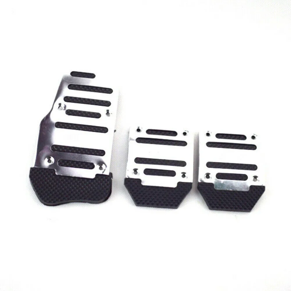 

3x Car Foot Pedal Accessories Aluminum Alloy Car Gas Brake Non Slip Pad Cover