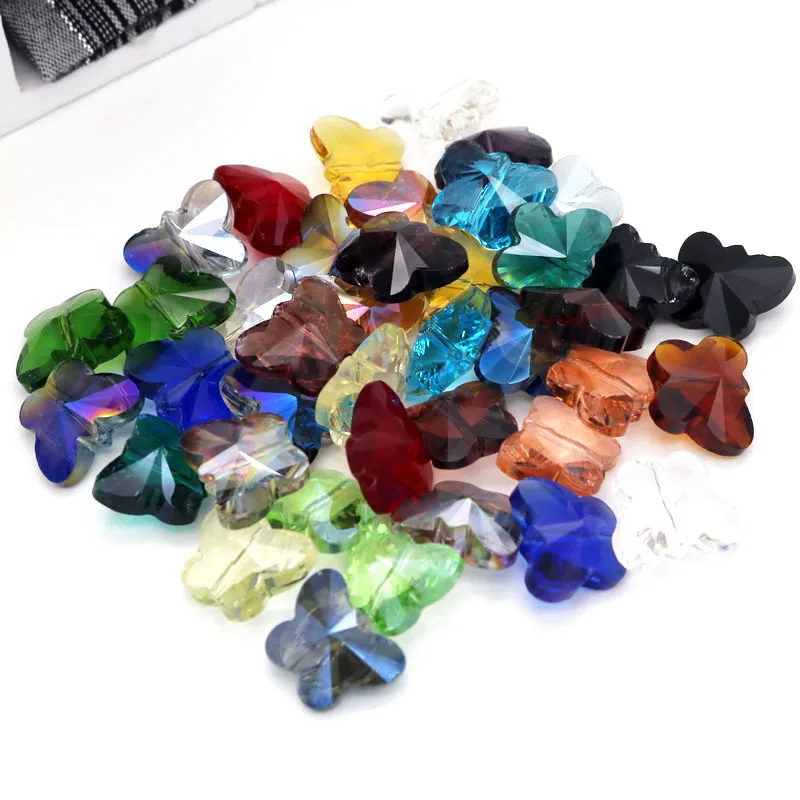 Новые хрустальные бусины 10x14 мм 50 шт./лот цветные стеклянные подвески в форме