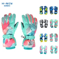 honeyking 4 12 year old kids winter ski gloves waterproof warm gloves boys windproof snowboard gloves for outdoor skiing cycling