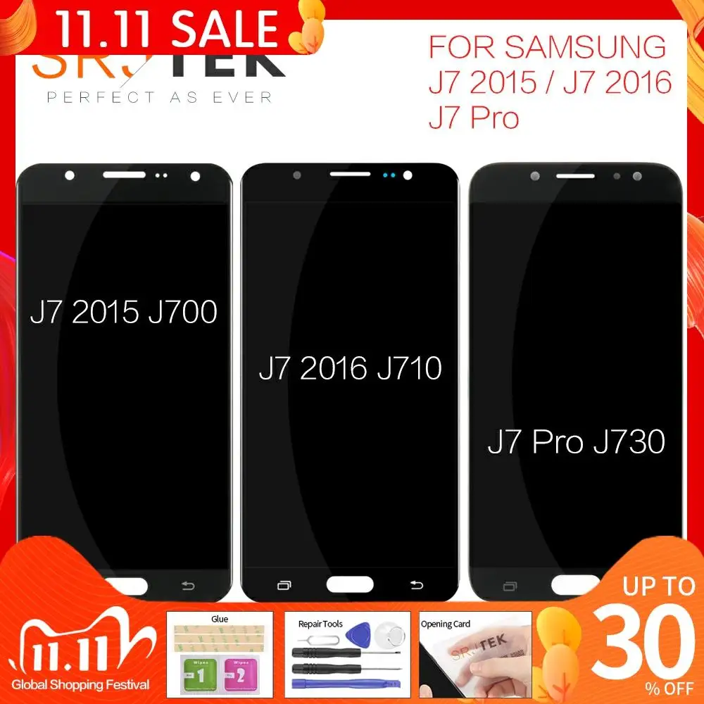 

Super AMOLED For SAMSUNG Galaxy J730 LCD Display Touch Screen For SAMSUNG Galaxy J7 2015 J700 / 2016 J710 / J7 Pro J730 J730F