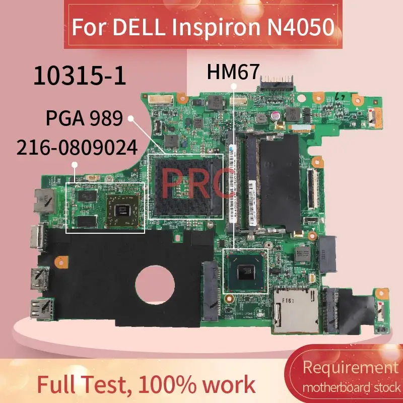 Placa-mãe para Computador Portátil Dell Inspiron 15r N4050 Cn0xj7cc Placa Principal para Notebook 14501 Hm67 10315216 Placa-mãe para notebook