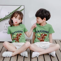 2 piece childrens short sleeve cotton t shirt summer pure cotton cartoon boys and girls 2 13 years old childrens new baby top