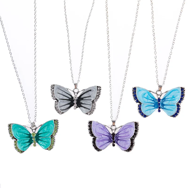 

Korean Fashion Cute Butterfly Pendant Necklace for Women Golden Color Statement Necklace Jewelry Gifts Wholesale Dropshipping