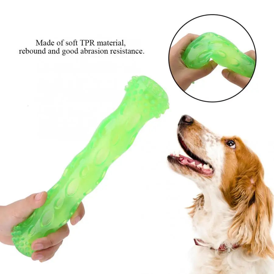 Зубная палочка для собак резиновая удочка устойчивая к укусам веселая игрушка