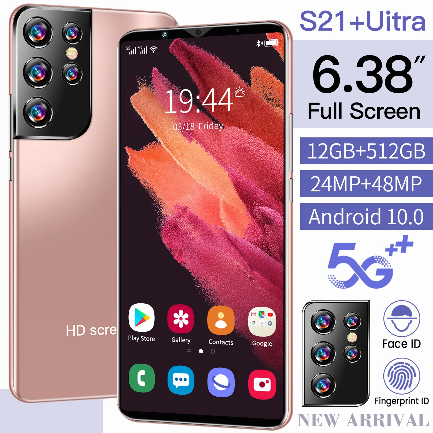 

S21+Uitra Global Smartphones 2021 New 8+128GB 24+48MP Fingerprint Face ID 4G LTE 5G 5000mAh Andriod 10.0 Mobile Cell Phone