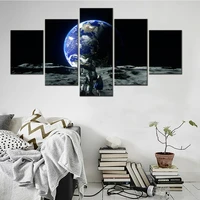 5 piece painting pragmata game earth space canvas wall art posters modern modular pictures living room decoration free shipping