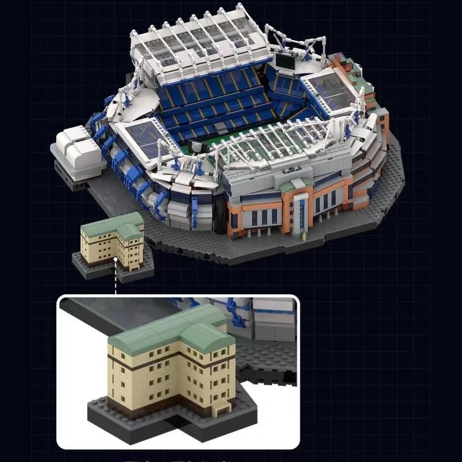 New 4137pcs FC Stamford Bridge Stadium Football Field Sports Model Building Blocks Bricks 10272 10284 Toys Kids Gifts | Игрушки и хобби