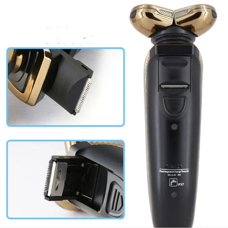 Электробритва для бороды бритва 3D плавающая вращающаяся машинка бритья мужские