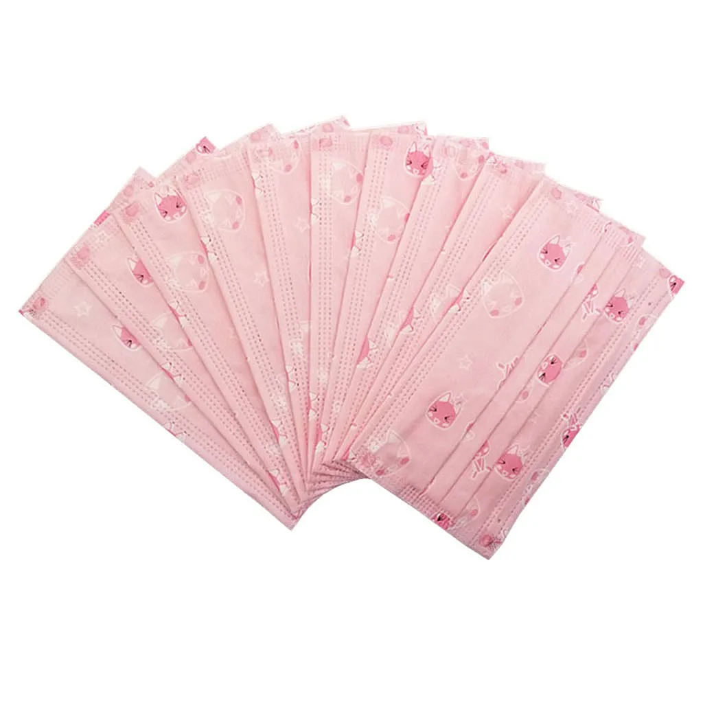 

50PCS Non-woven Disposable Face Mask Fashion Adult Colored Print 3Ply Ear Loop Mouth Cover Mouth Mask With Design Mascarillas