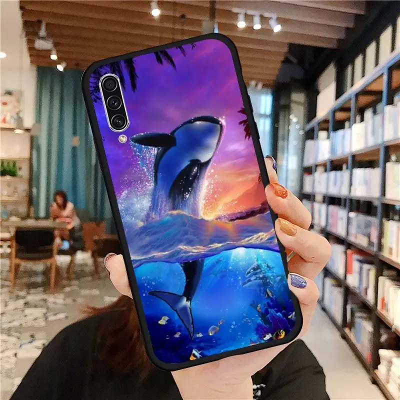 

Killer Whale Big Phone Case For Samsung A20 A30 30s A40 A7 2018 J2 J7 prime J4 Plus S5 Note 9 10 Plus