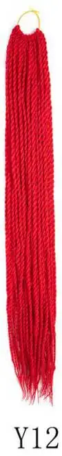 Qphair Ombre Сенегальские вьющиеся волосы крючком косы 24 дюйма 30 корней/упаковка синтетические плетеные волосы для женщин черные кроличьи волосы - Цвет: y12