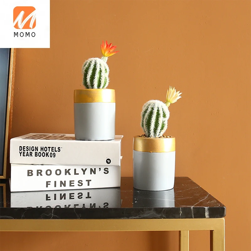 

Artificial Cactus Succulent Green Plant Pot Decoration Living Room Study Table Decoration Indoor Plant Nordic Ins