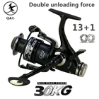 Yumoshi 13 + 1BB 2021 Новинка 3000-6000 двойная разгрузочная сила 30 кг макс. фрикцион 5,2: 1 спиннинговая металлическая качающаяся Рыболовная катушка высокого качества