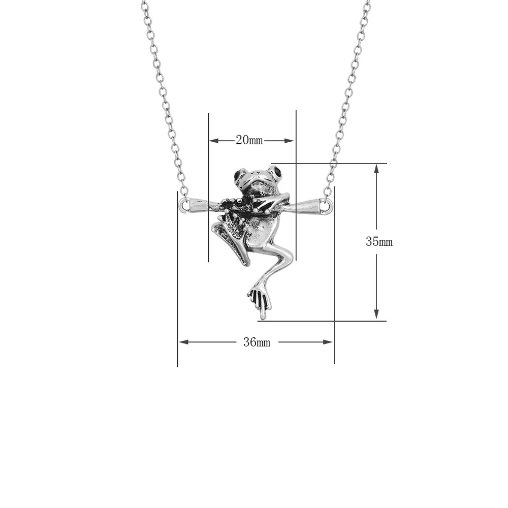 

Animal Necklace Vintage Unique 3D Realistic Frog Pendants Clavicle Choker Unisex Fashion Jewelry Gift Accessories