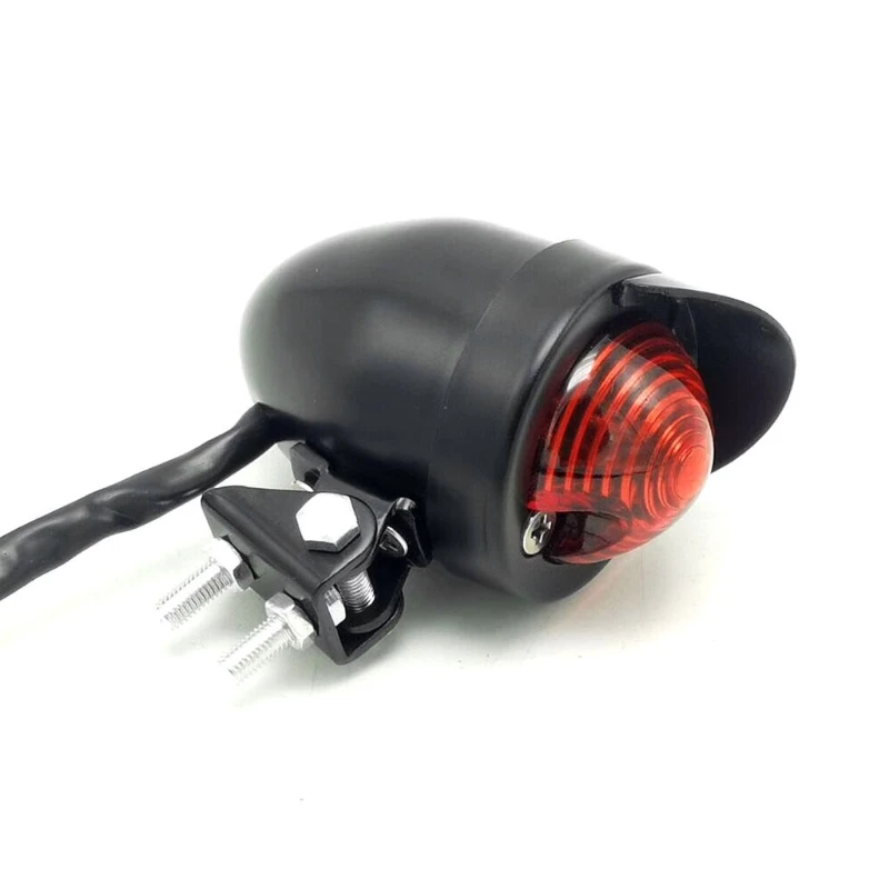 

Newness Motorcycle Red 12V LED Adjustable Cafe Racer Style Stop Tail Light Motorbike Brake Rear Lamp Taillight for Chopper