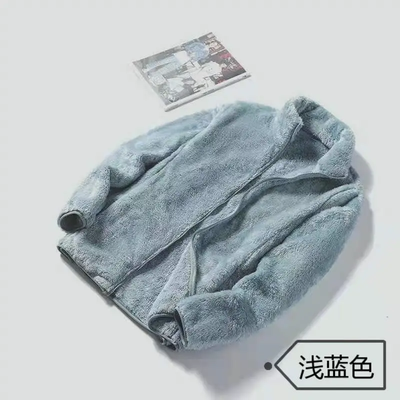 2021 new winter womens coral polar fleece jacket women outdoor warmth padded zip up plush sweatshirt women pink hoodie clothes free global shipping