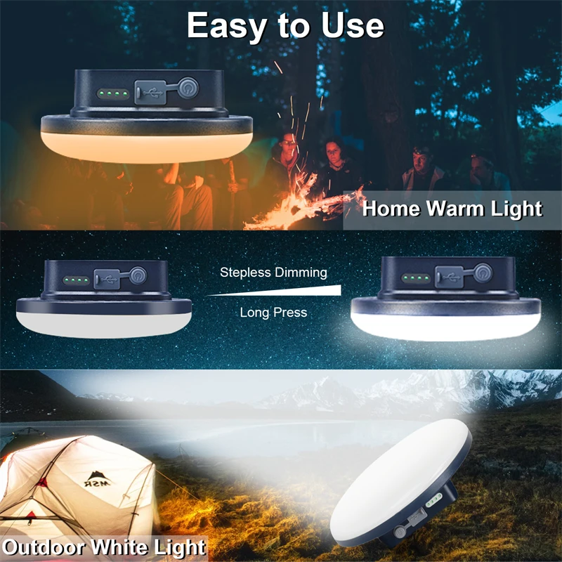 

9900/15800mAh LED Camping Tent Light Rechargeable Lantern Portable Emergency Night Outdoor Bulb Lamp Home Flashlight Lights