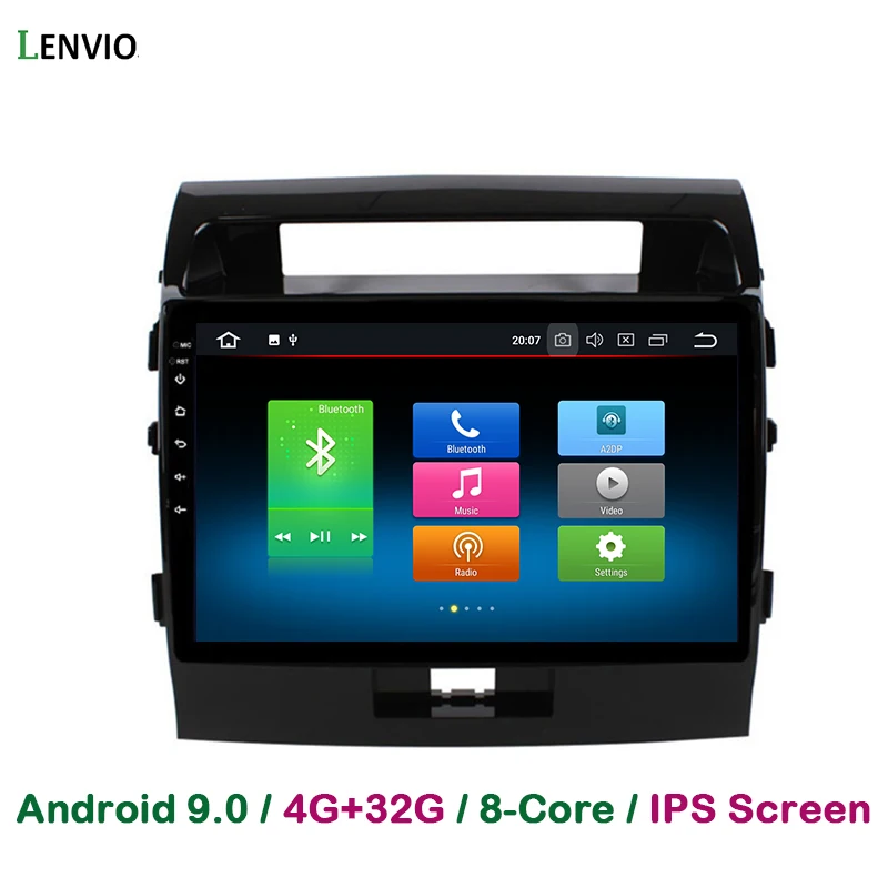 Автомобильный DVD плеер Lenvio 4 Гб ОЗУ 32 ПЗУ 8 ядер 2 Din Android 9 0 GPS навигация для Toyota Land