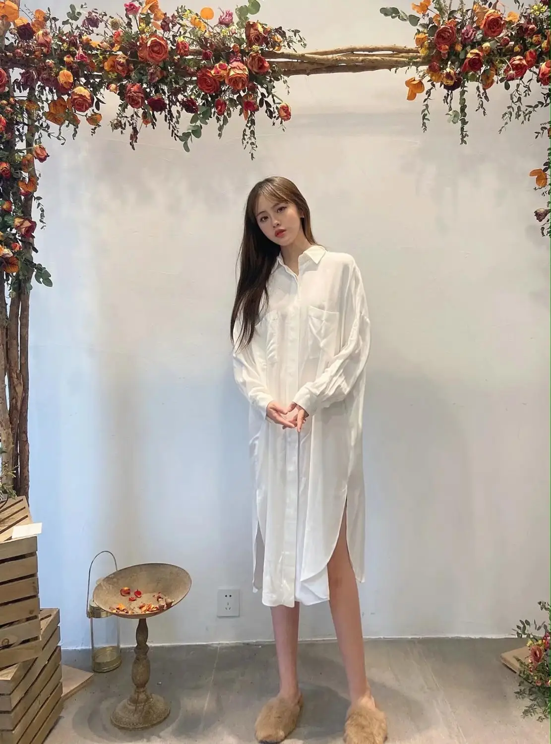 DAVE &amp DI Весенняя блузка для женщин с карманами одноцветная длинная blusas mujer de moda 2020