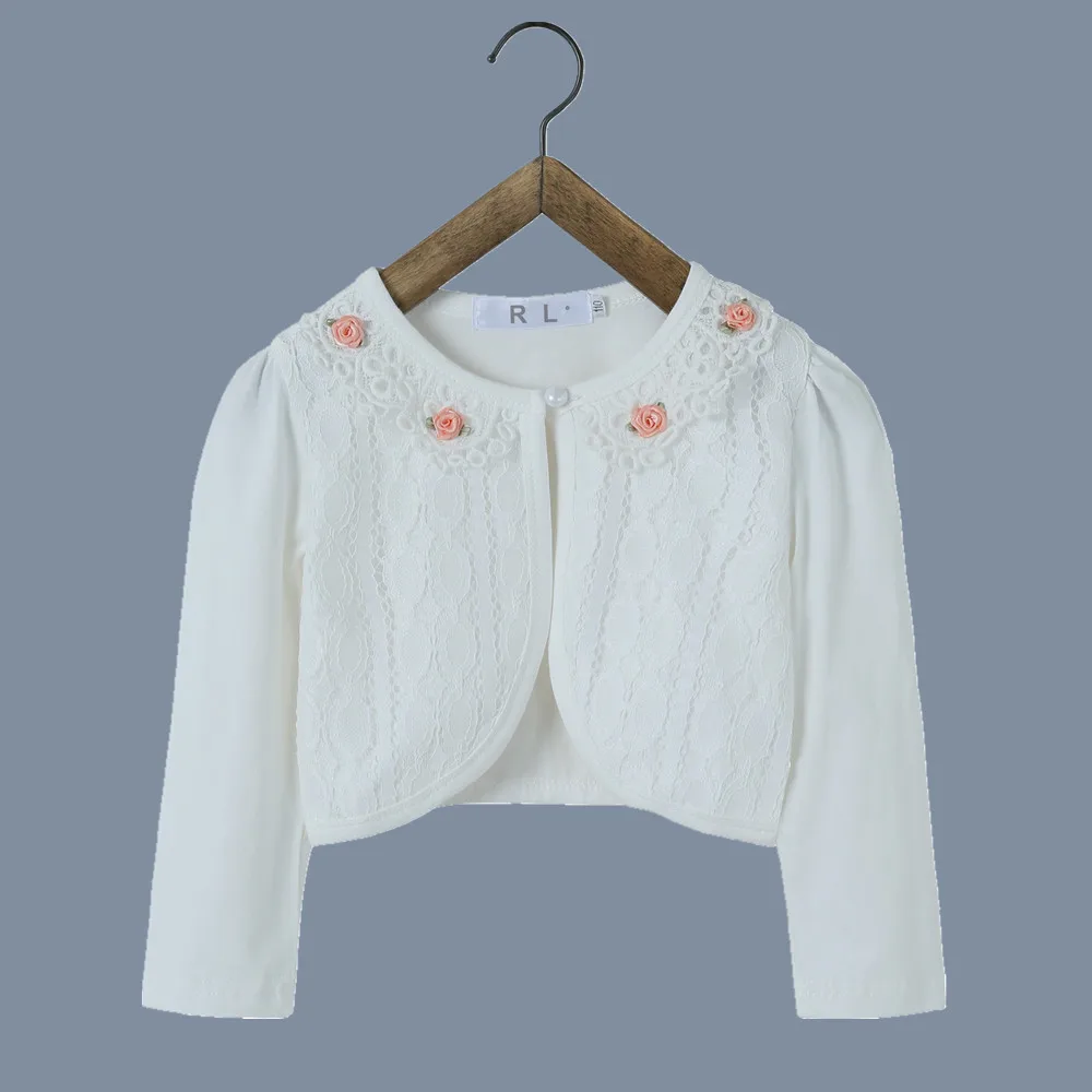 KC1531 white RL/верхняя одежда для девочек, Детский кардиган, вечерние, свадебные, белые свитера, куртка для девочек, Одежда для девочек 1, 2, 3, 4, 6, 8, 10 лет - Цвет: KC1531 white