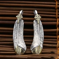 s925 sterling silver jewelry retro thai silver handmade feather flying eagle men and women simple pendant