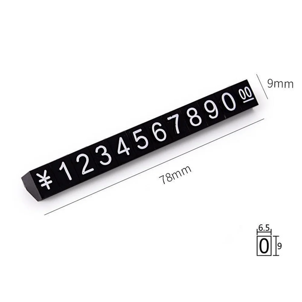 

Mini Plastic Jewelry Price Cube Tags Metal Digital Price Display Tag Holder