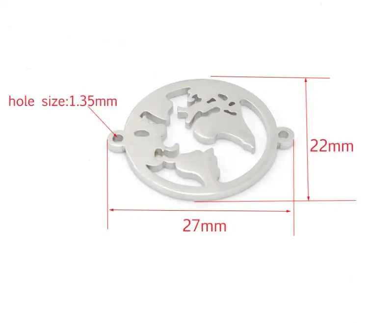 

New Mirror Polished Stainless Steel Round Pendants DIY necklace bracelet connector Charm Jewelry 10piece/lot