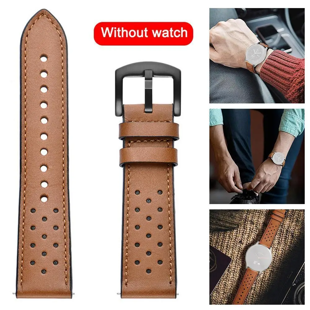 

Suitable For Samsung Galaxy Watch4 Classic Watch Strap Head Layer Leather Cowhide Hole Type Watch Strap