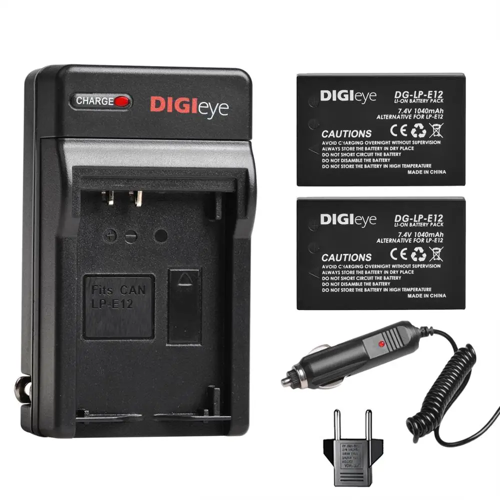 Аккумулятор LP-E12 LPE12 + зарядное устройство для Canon Rebel SL1, PowerShot SX70HS, EOS M, EOS M2, M10, M50, M100