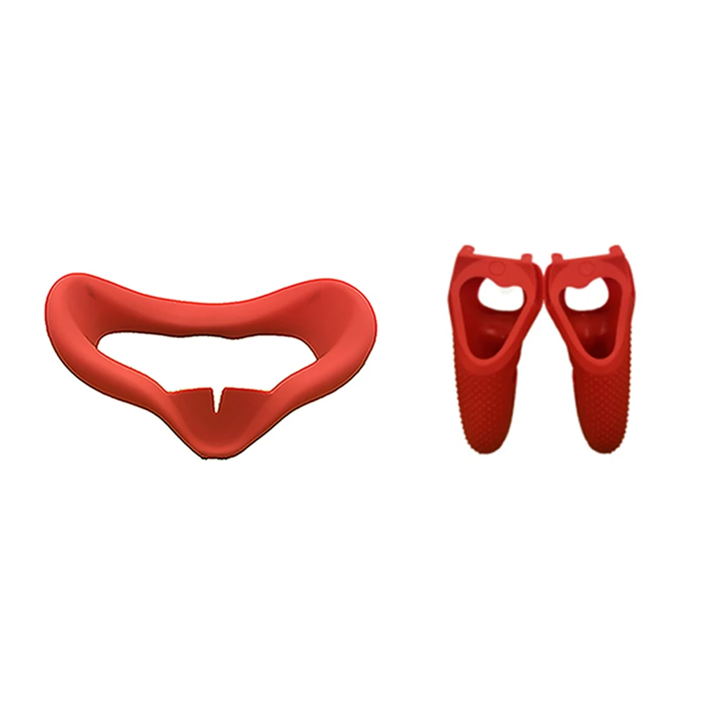 Red Kit Светильник против утечки Маска Для Глаз Крышка для Oculus Quest VR гарнитура очки анти-пот унисекс светильник блокирующий Мягкий силиконовый чехол для глаз - Цвет: Red Kit