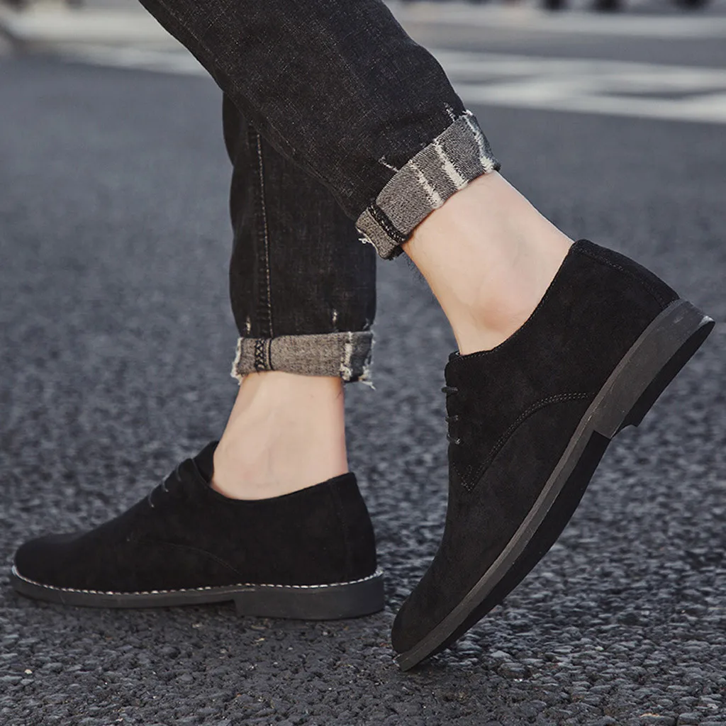Мужская повседневная обувь; зимняя обувь; zapatillas hombre; Мужская Новая модная повседневная обувь с ремешками; английские остроконечные замшевые туфли в деловом стиле