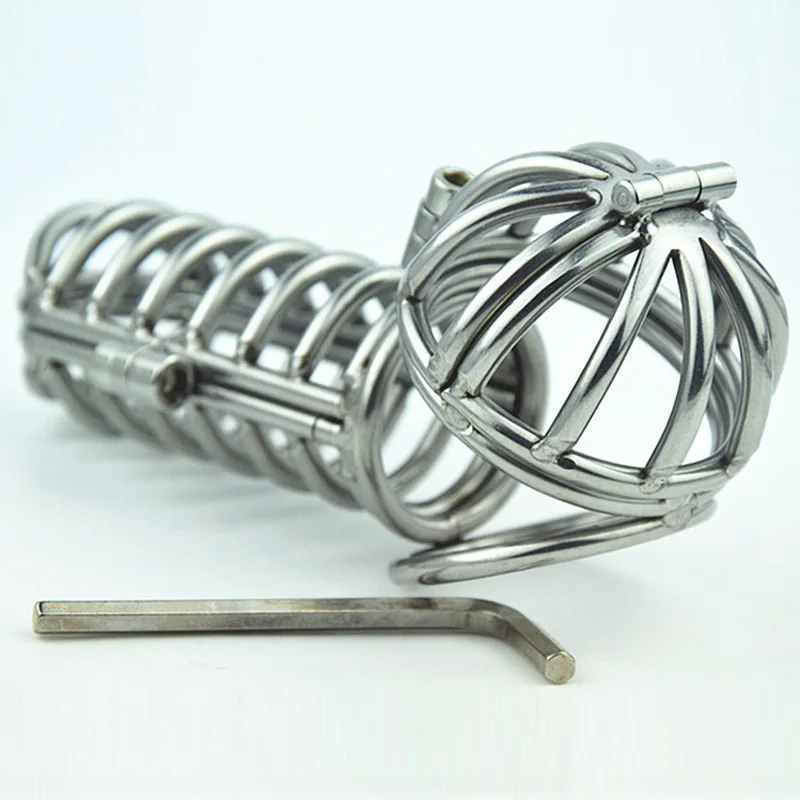 Металлический мужской Пояс верности клетка для пениса кольцо фаллоимитатор