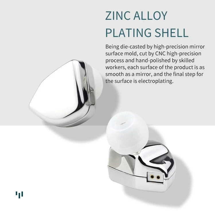 Наушники-вкладыши HZSOUND с карбонометром зеркальным сердечком диафрагмой 10 мм Hi-Fi