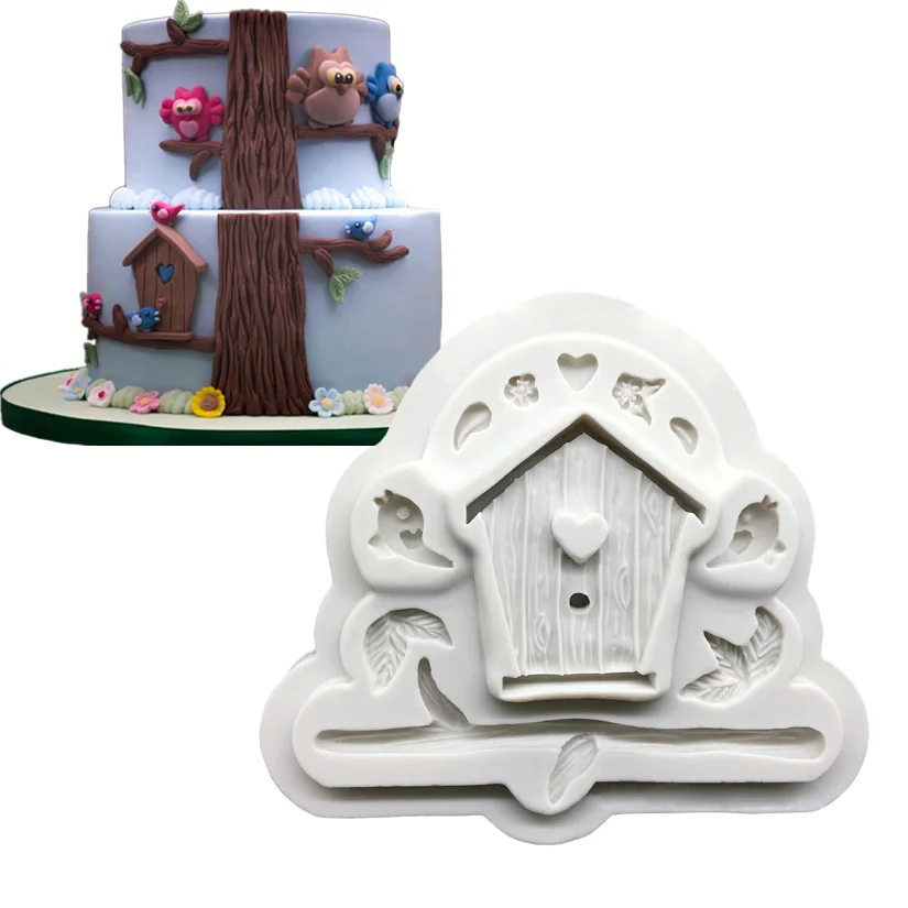 

Wholesale 10 pcs/lot 3D Silicone Aviary Shapes Fondant Cake Chocolate Jello Silicone Decorating Mould Tools