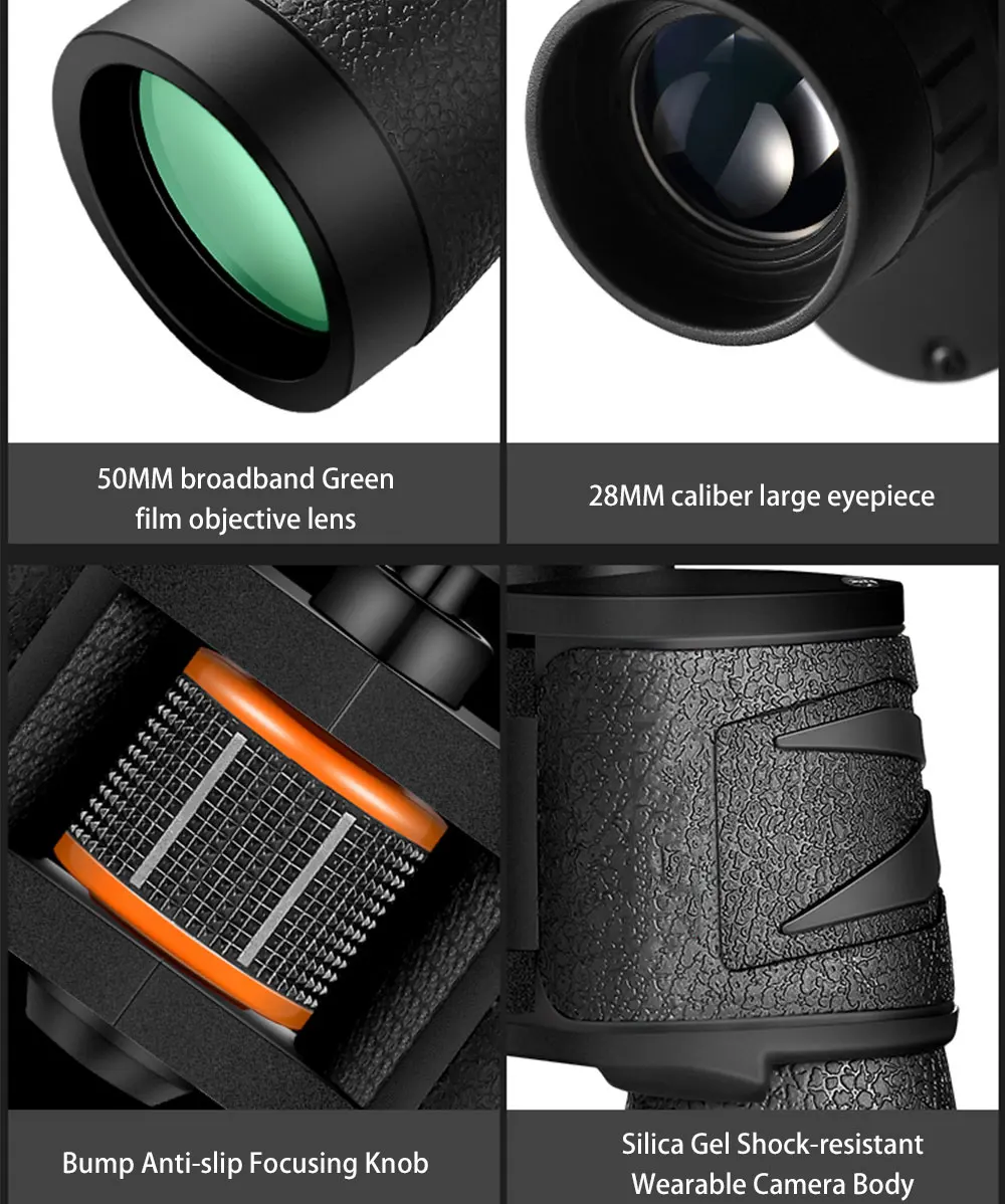 

20X Powerful Binoculars Professional Telescope 30000 Meters HD BAK4 High-Transmittance Prism Prevent Dizziness Low Night Vision