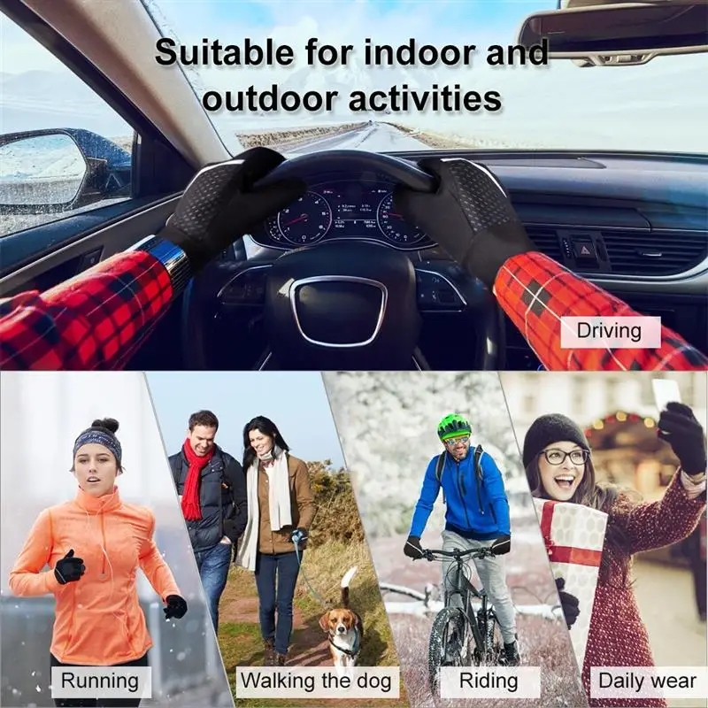 Vbiger перчатки для верховой езды с сенсорным экраном зимние теплые