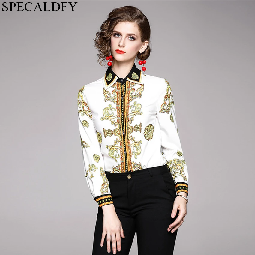 Женская рубашка с длинным рукавом подиумная блузка осень 2020|Рубашки| |