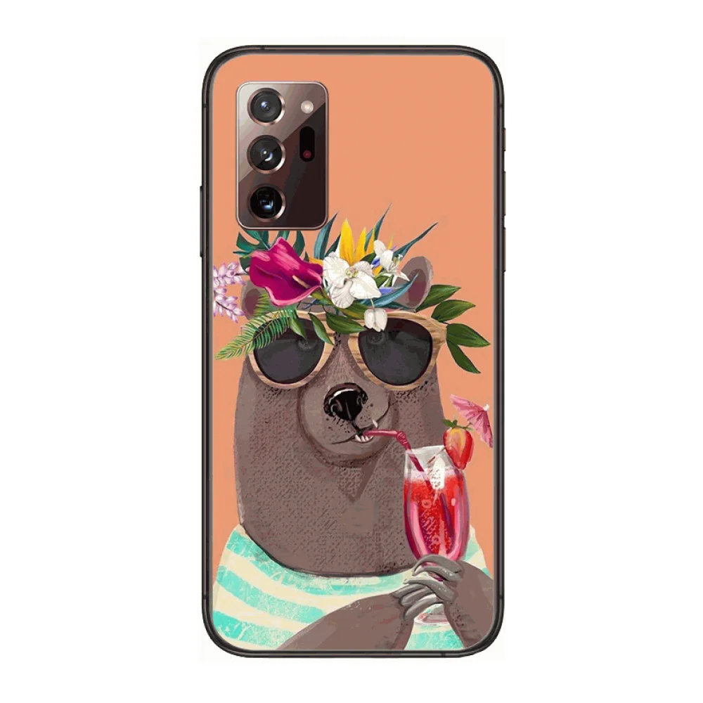 

Fashion Interesting Funny Phone Case cover hull For SamSung note20 10 9 8 4 pro plus black prime soft bumper Transparent