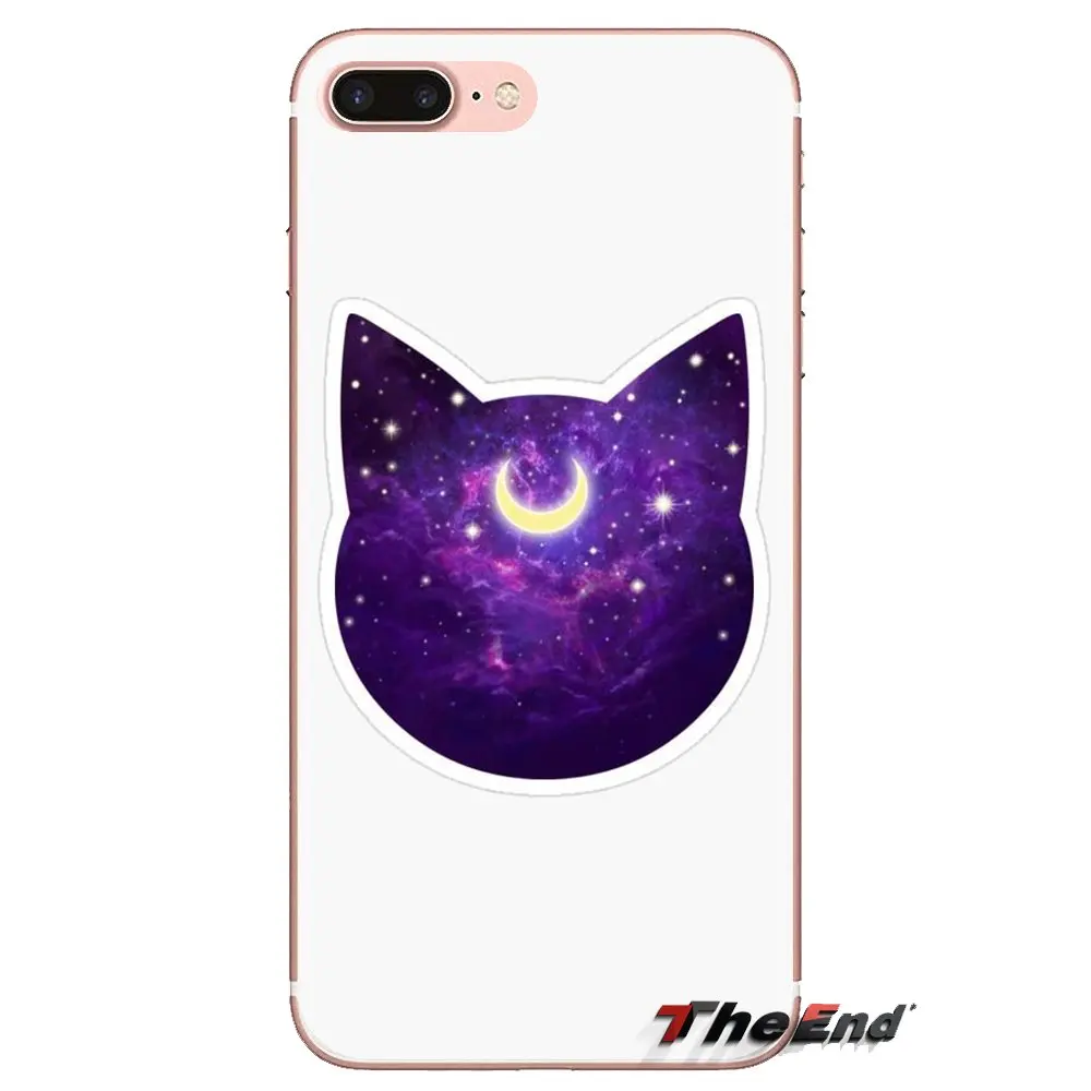 Anime Sailor Moon Luna lune cat For iPod Touch Apple iPhone 4 4S 5 5S SE 5C 6 6S 7 8 X XR XS Plus MAX TPU Transparent Skin Cover |