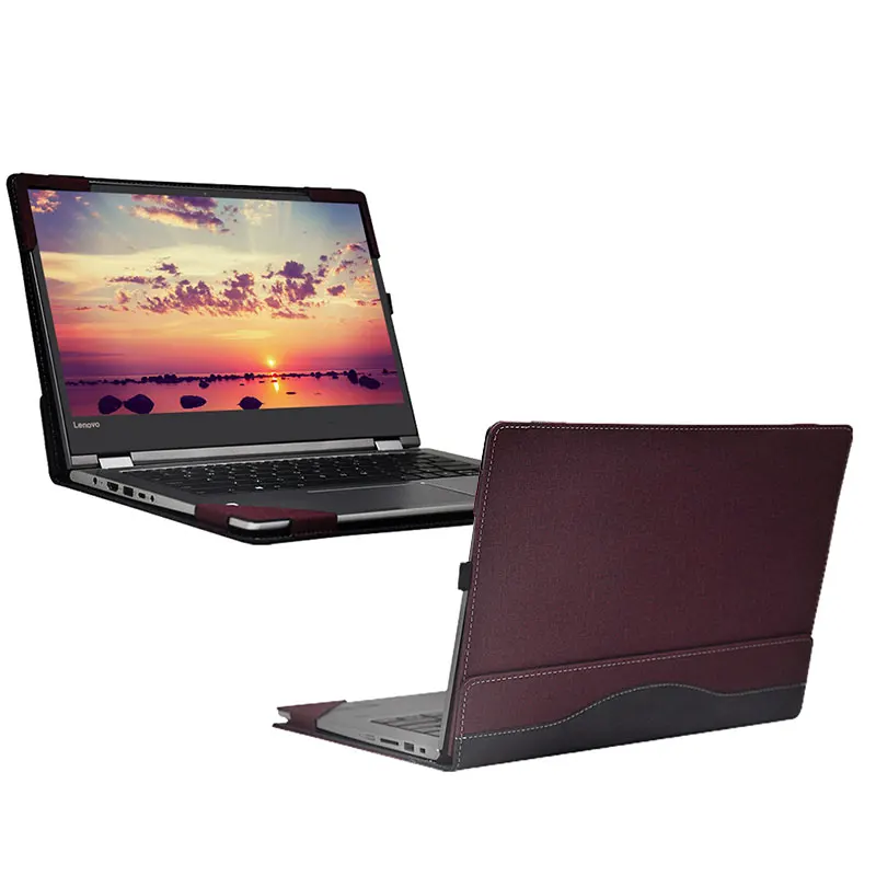Чехол для lenovo Yoga 520, 14 дюймов, 520-14, 520-14IKB Flex 5, 14IKB, съемный чехол для ноутбука, Индивидуальная сумка, ручка, подарок - Цвет: red wine